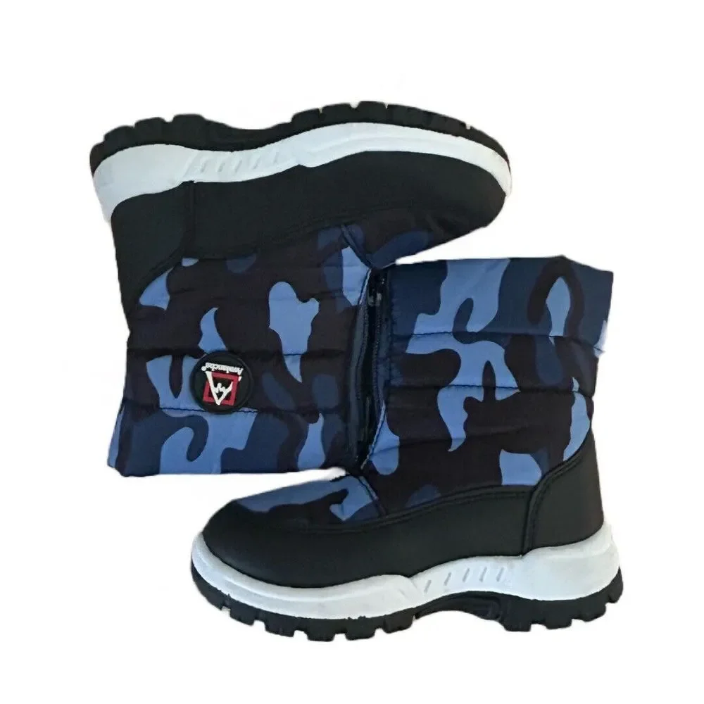 Avalanche Toddler Unisex Snow Boots Child Winter Boots Blue‎ Camo Size 9 New